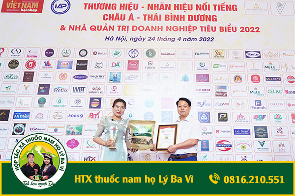 HTX Thuốc nam họ Lý Ba Vì nhận giải Thương hiệu - Nhãn hiệu nổi tiếng Châu Á - Thái Bình Dương 2022 với Tầm Khá Pêu